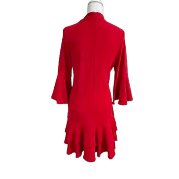 Boston Proper Beyond Travel Flare  Double Ruffled Party Cocktail Dr… - Picture 8 of 16